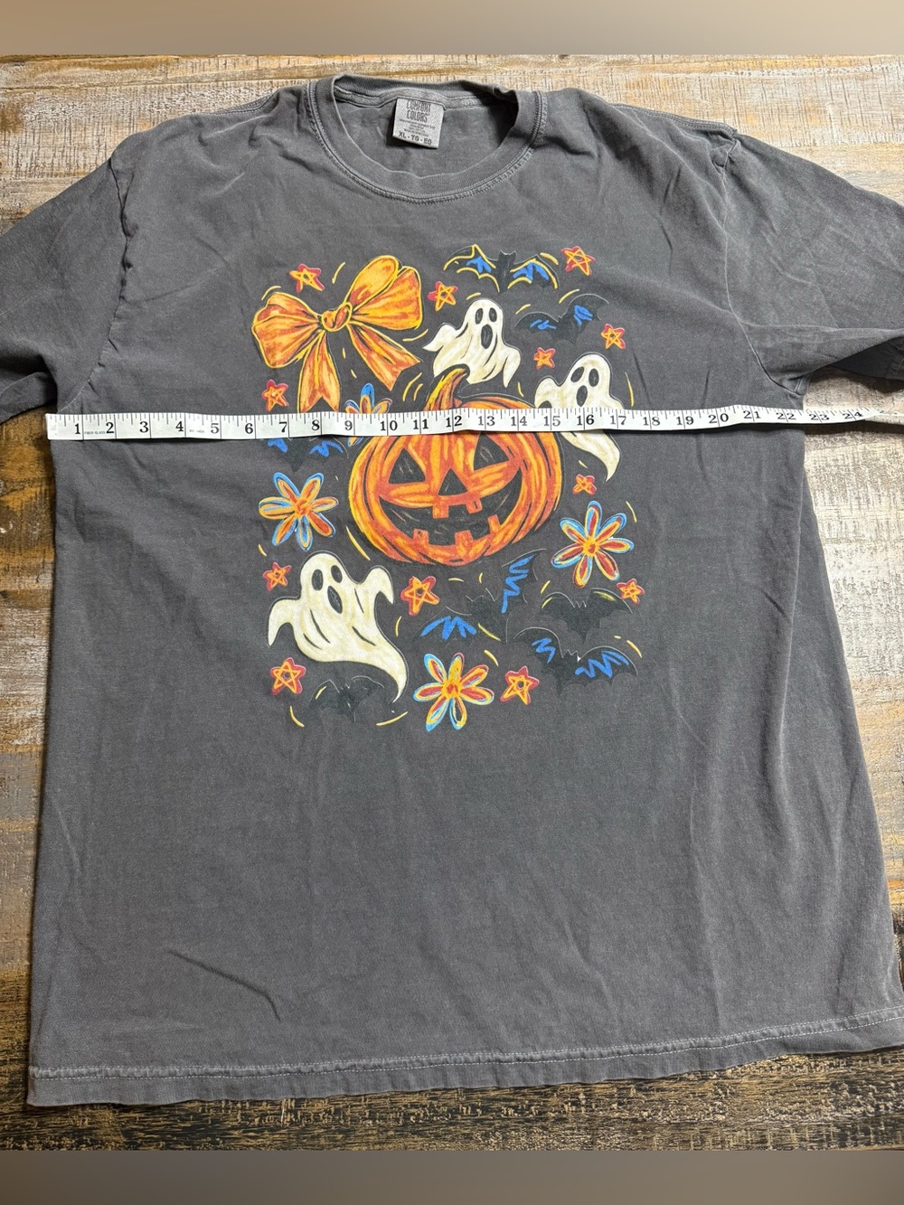 Comfort Colors Pepper Halloween Pumpkin & Ghost Graphic Tee with Orange Accents - Picture 5 of 5